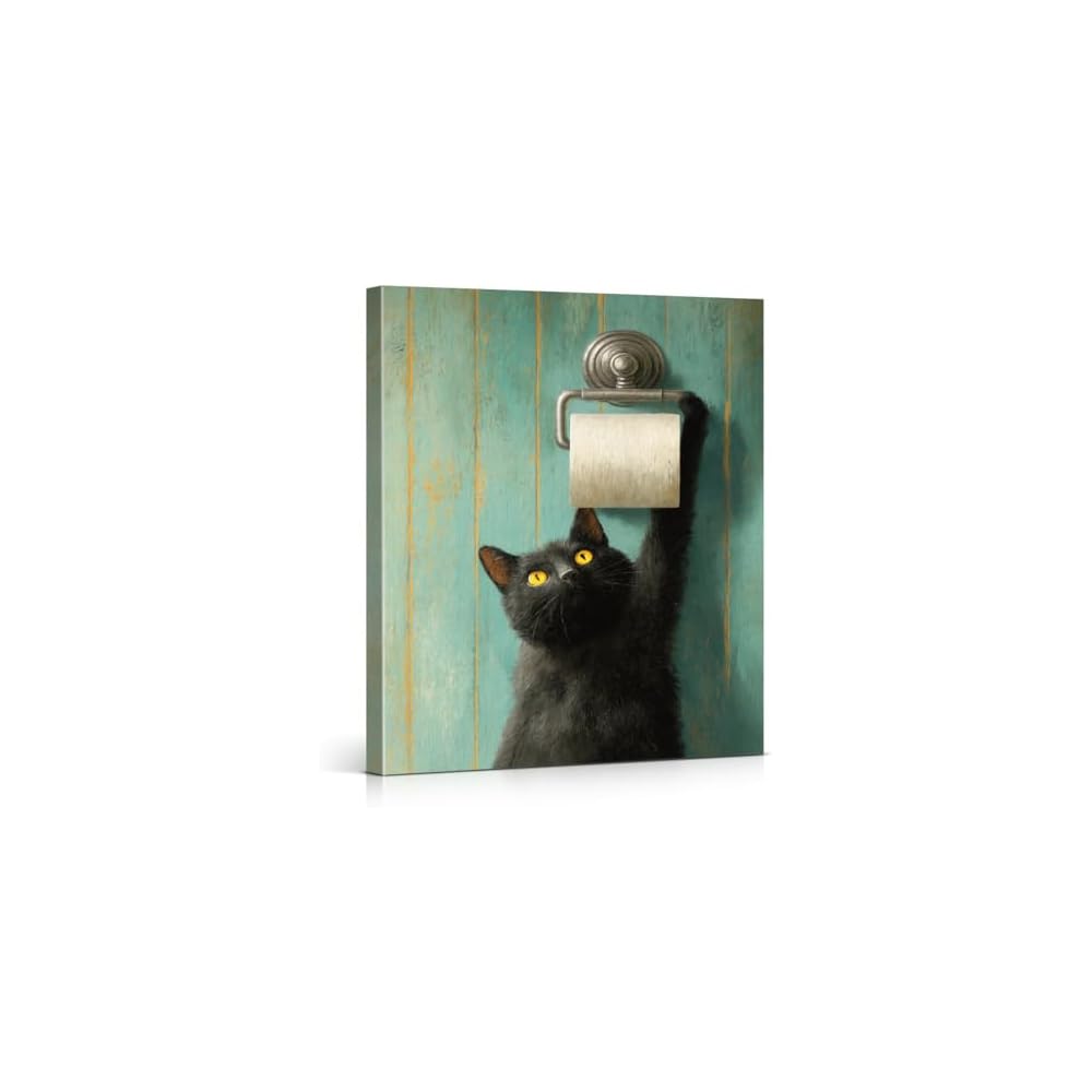 Funny Trendy Girl Bathroom Wall Art Girl on Toilet Picture Funny Restroom Poster Artwork Bathroom Wall Decor Black and White 8X10 Inches