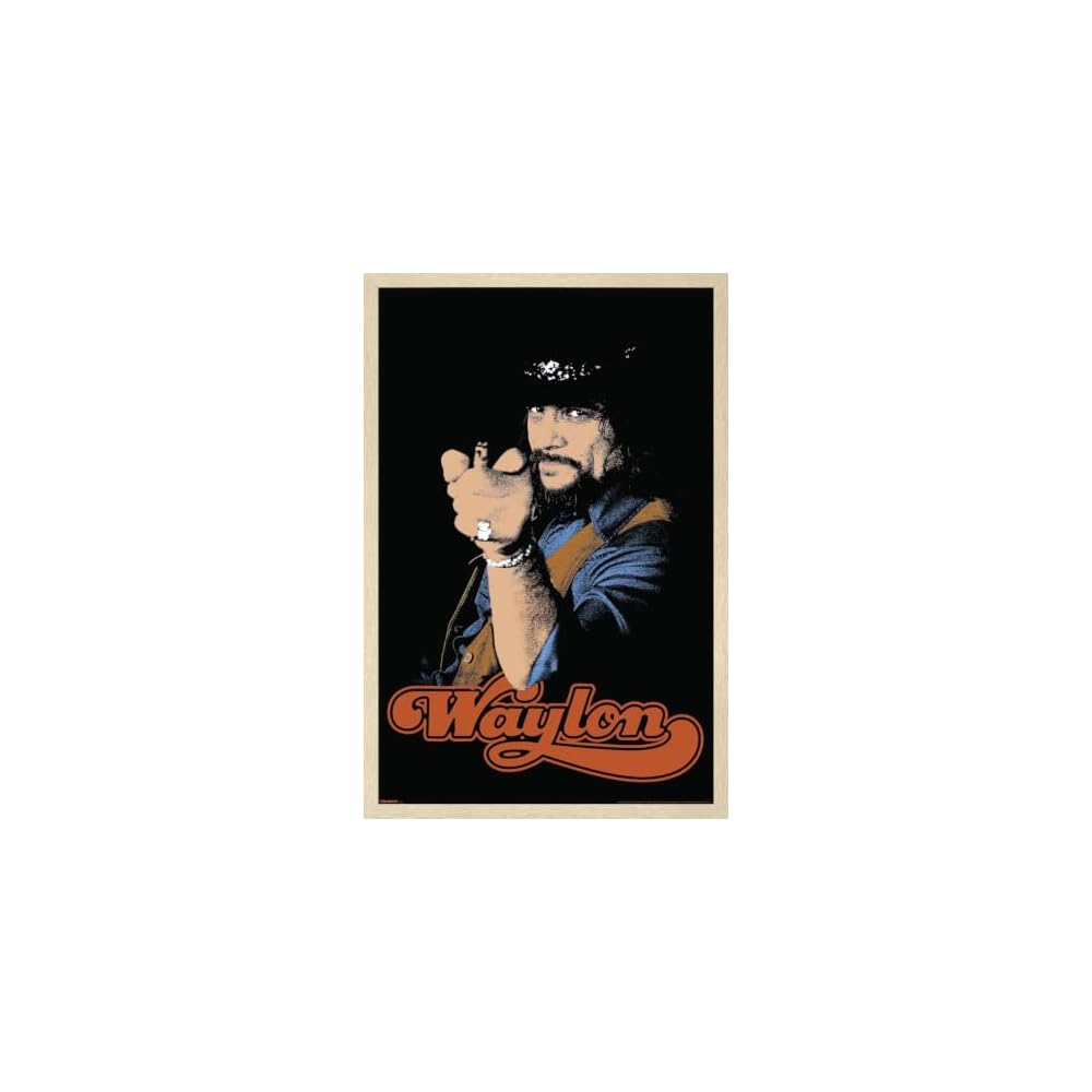 Waylon Jennings - Outlaw Country Music Wall Poster, 19L x 13W, Premium Unframed Version