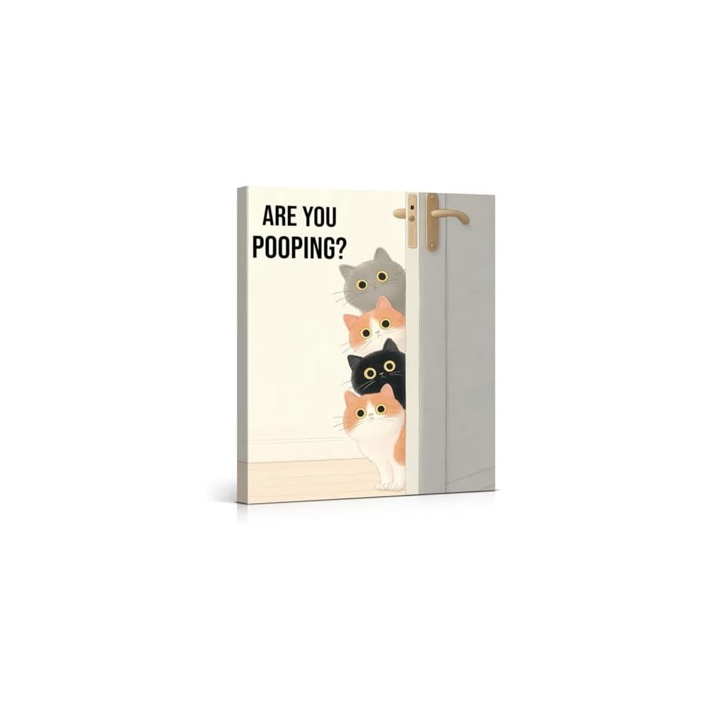 Funny Trendy Girl Bathroom Wall Art Girl on Toilet Picture Funny Restroom Poster Artwork Bathroom Wall Decor Black and White 8X10 Inches