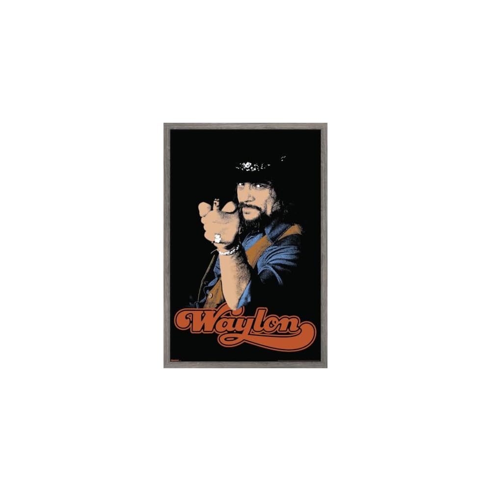 Waylon Jennings - Outlaw Country Music Wall Poster, 19L x 13W, Premium Unframed Version