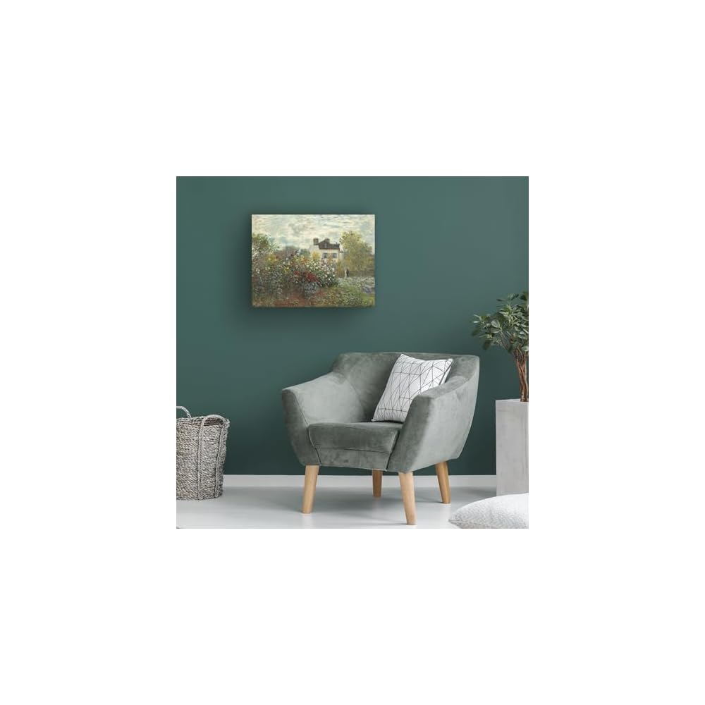 Wrapped Canvas Wall Art - Claude Monet 'The Artist's Garden In Argenteuil' Wall Art for Living Room, Bedroom, or Office Décor - 24x32