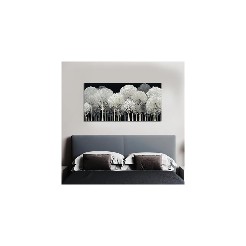 Black and White Tree of Life Wall Art for Living Room Bedroom Size 20x40