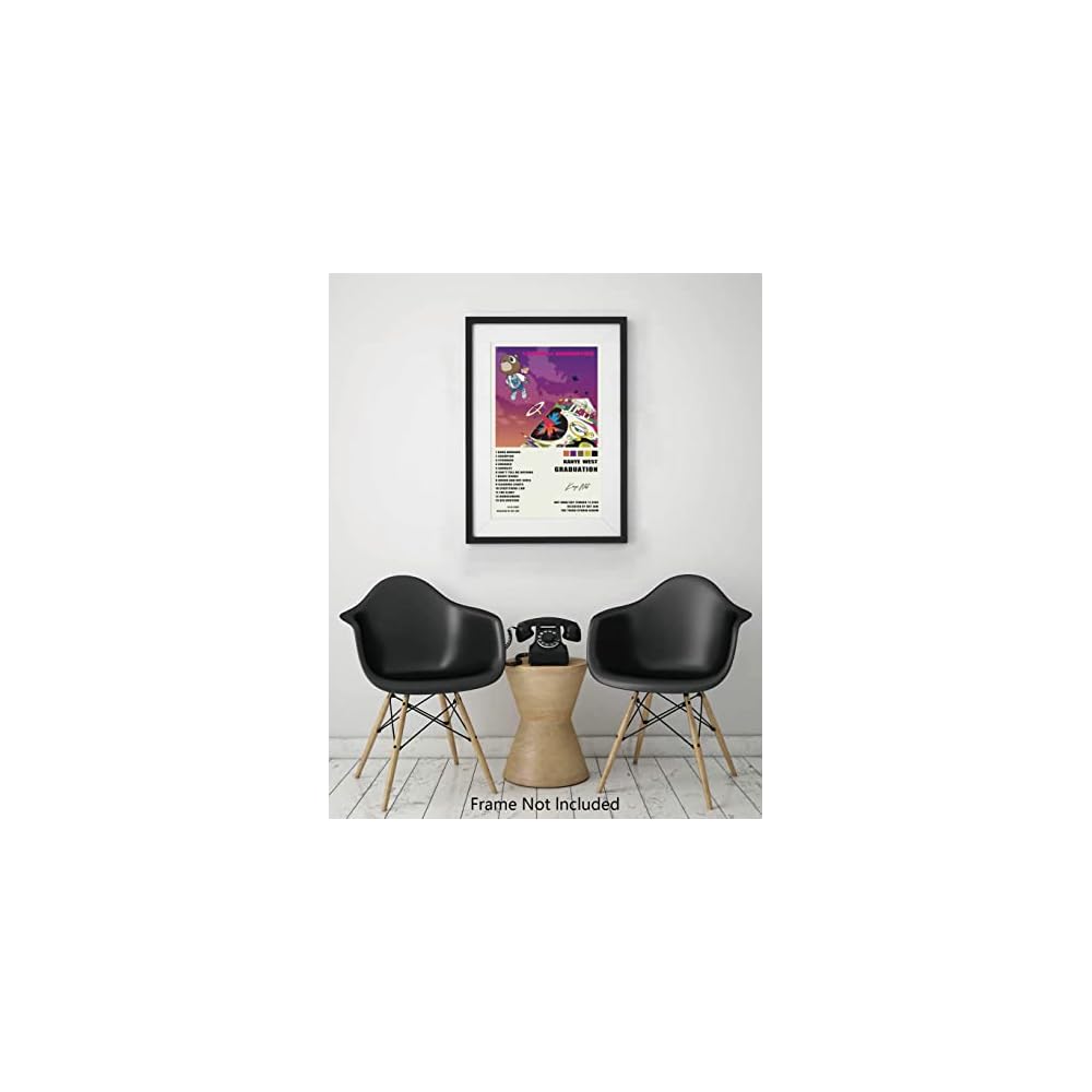 Kerry Kanye Graduation Art Poster - Signed Limited Edition Album Cover - Matte Frameless Gift - 11 x 17 inch (28cm x 43cm)