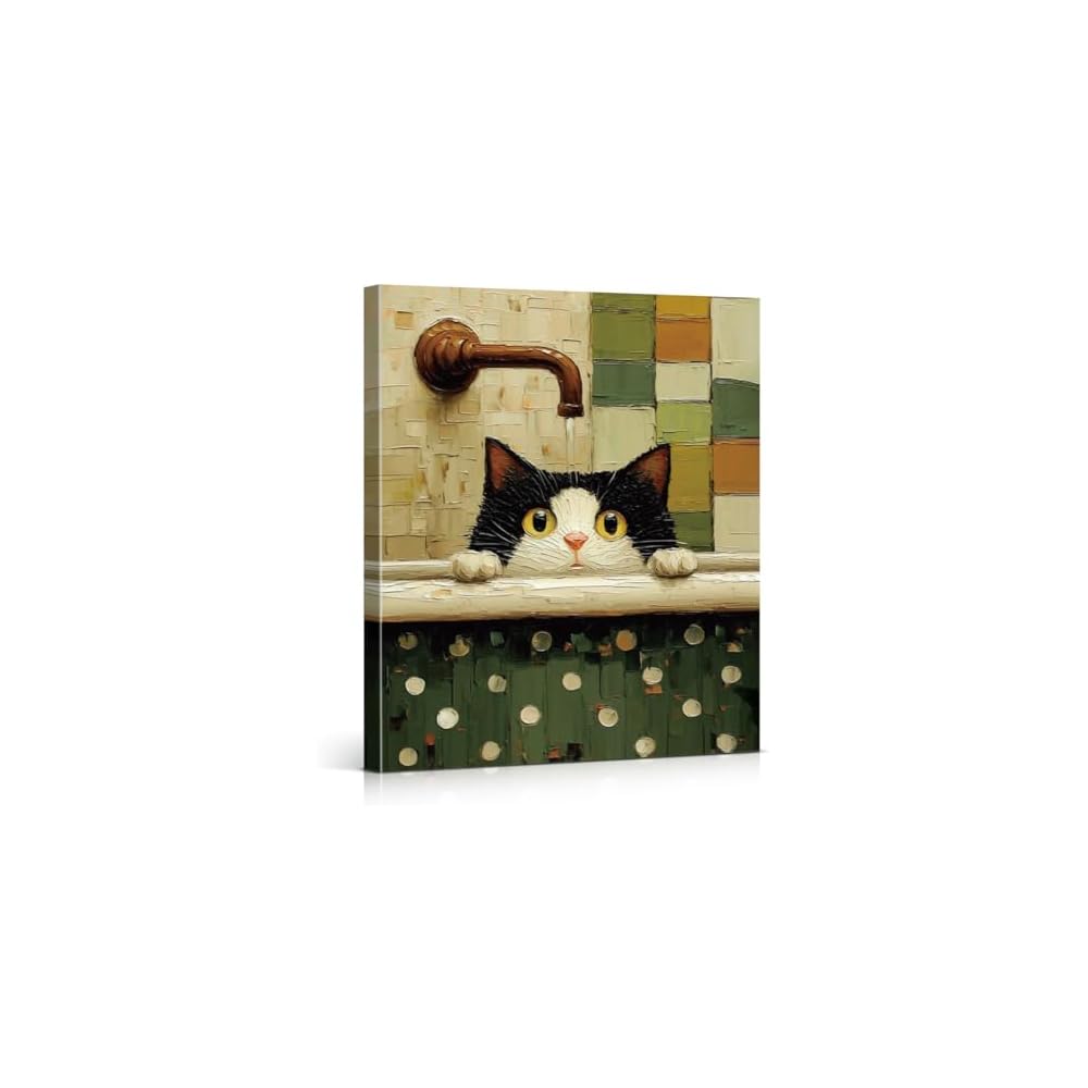 Funny Trendy Girl Bathroom Wall Art Girl on Toilet Picture Funny Restroom Poster Artwork Bathroom Wall Decor Black and White 8X10 Inches