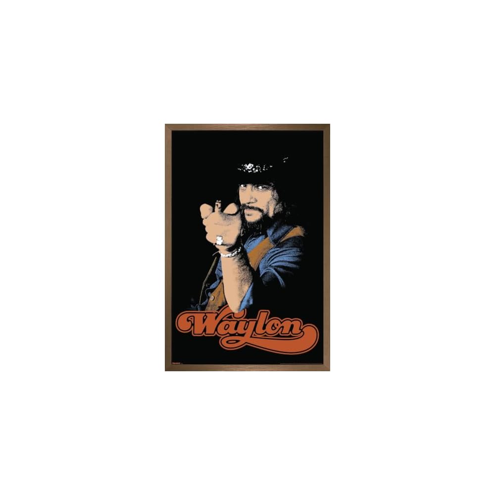 Waylon Jennings - Outlaw Country Music Wall Poster, 19L x 13W, Premium Unframed Version