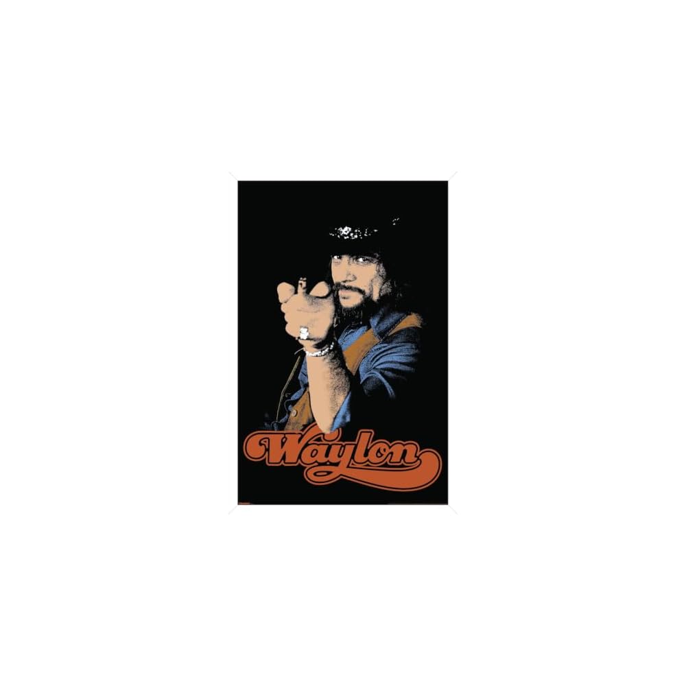 Waylon Jennings - Outlaw Country Music Wall Poster, 19L x 13W, Premium Unframed Version