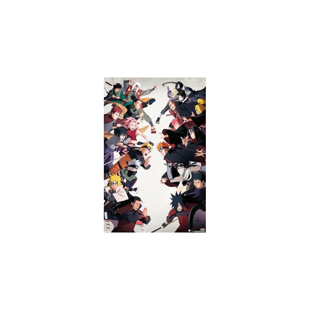 Naruto Shippuden - Face-Off Wall Poster, 34L" x 22.4W", Unframed Version