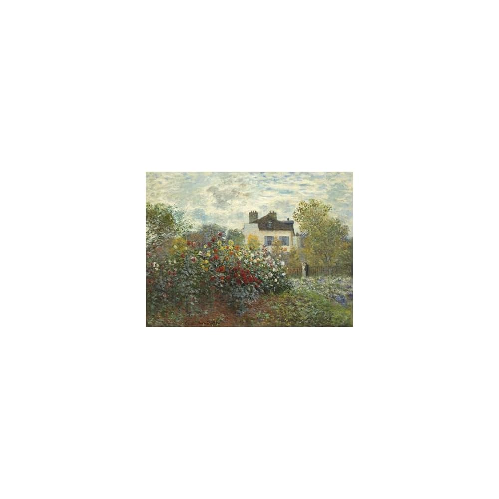 Wrapped Canvas Wall Art - Claude Monet 'The Artist's Garden In Argenteuil' Wall Art for Living Room, Bedroom, or Office Décor - 24x32