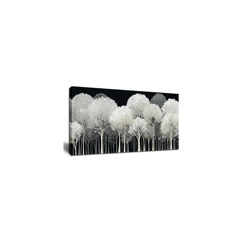 Black and White Tree of Life Wall Art for Living Room Bedroom Size 20x40
