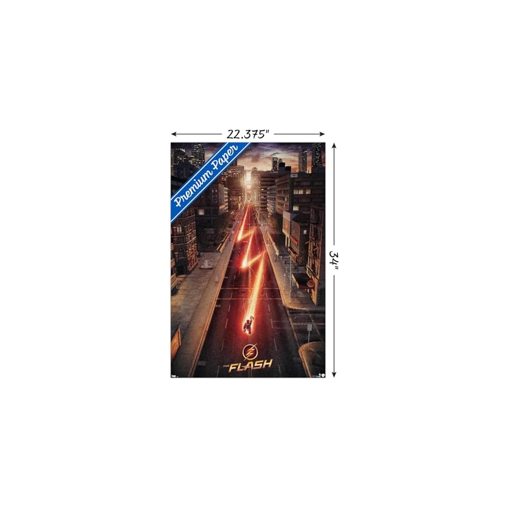 DC Comics TV - The Flash - Street One Sheet Wall Poster, 22.375" x 34", Premium Unframed Version
