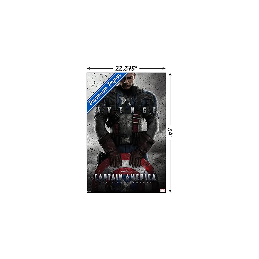 Marvel - Captain America - The First Avenger - One Sheet Wall Poster, 22.375" x 34", Premium Unframed Version