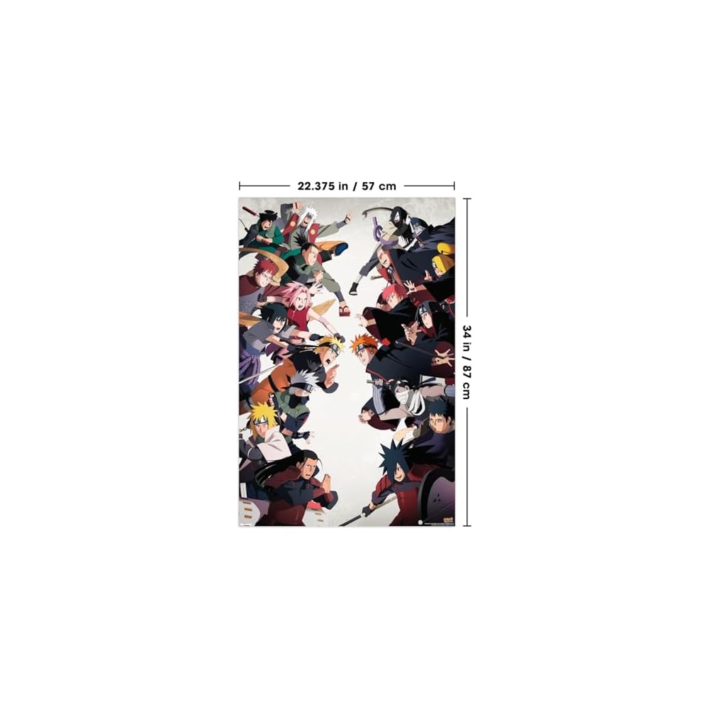 Naruto Shippuden - Face-Off Wall Poster, 34L" x 22.4W", Unframed Version