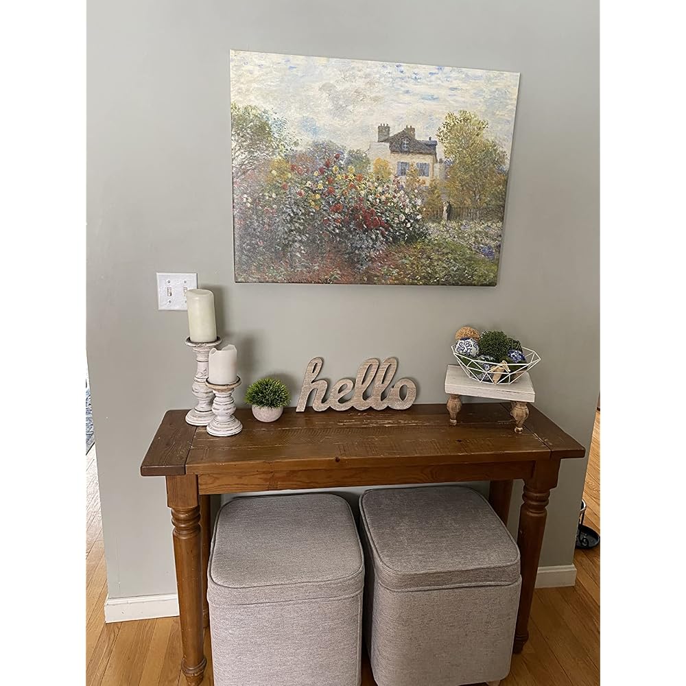 Wrapped Canvas Wall Art - Claude Monet 'The Artist's Garden In Argenteuil' Wall Art for Living Room, Bedroom, or Office Décor - 24x32