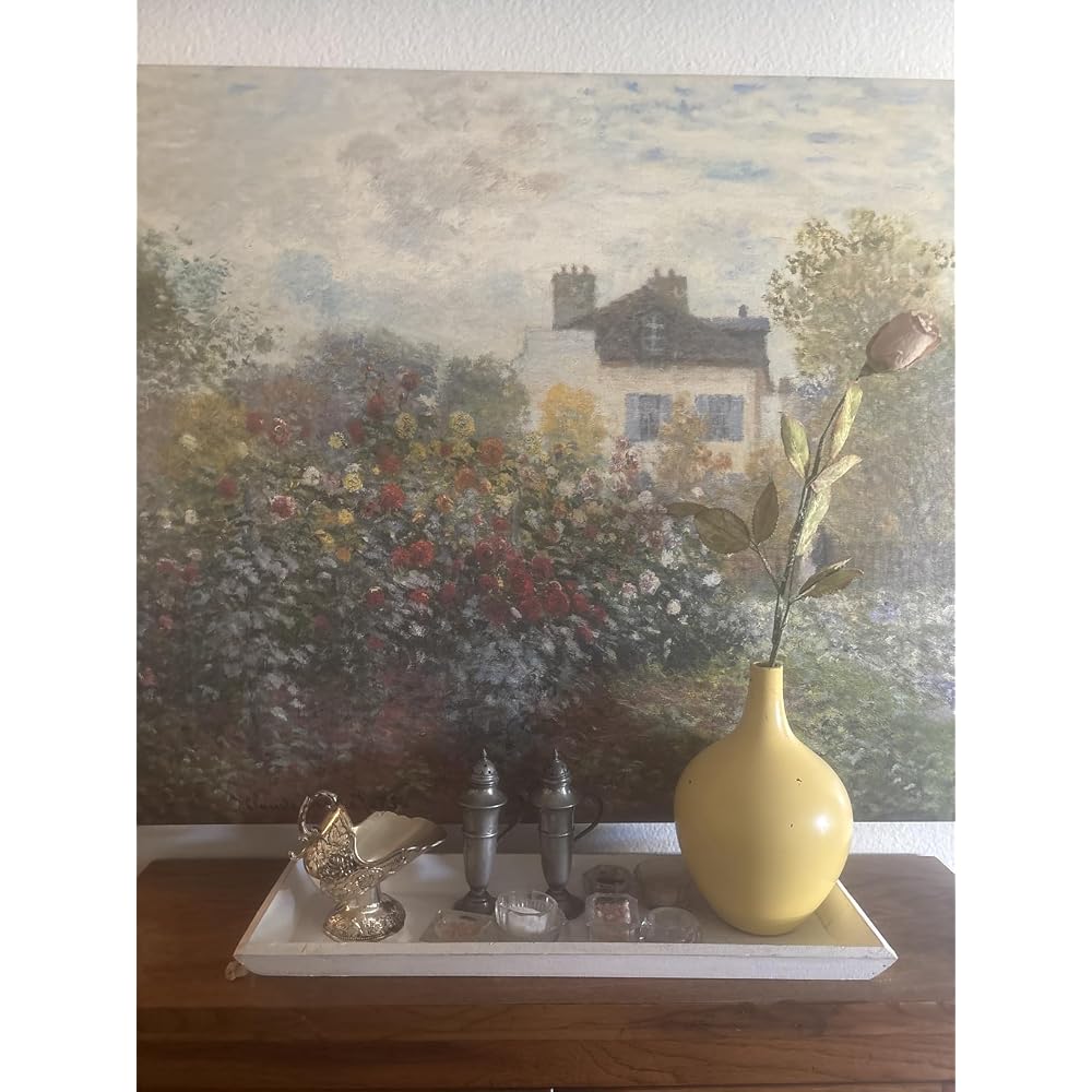 Wrapped Canvas Wall Art - Claude Monet 'The Artist's Garden In Argenteuil' Wall Art for Living Room, Bedroom, or Office Décor - 24x32