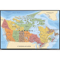 Canada Map Wall Poster 22.375" x 34", Kids Room