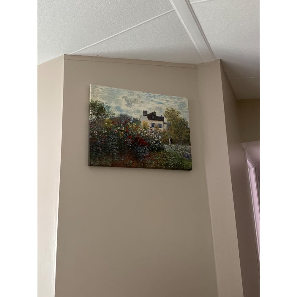 Wrapped Canvas Wall Art - Claude Monet 'The Artist's Garden In Argenteuil' Wall Art for Living Room, Bedroom, or Office Décor - 24x32