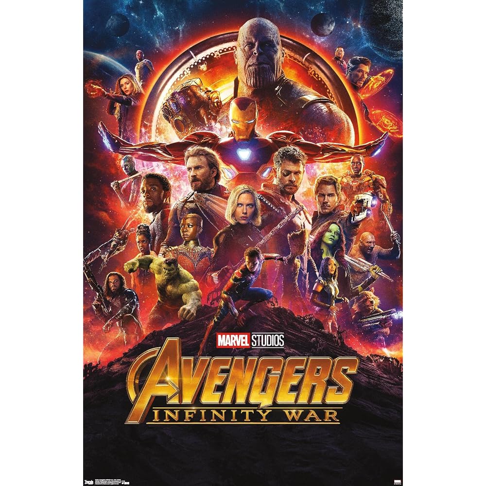 Marvel Avengers: Infinity War - One Sheet Wall Poster, 19L" x 13W", Premium Unframed Version