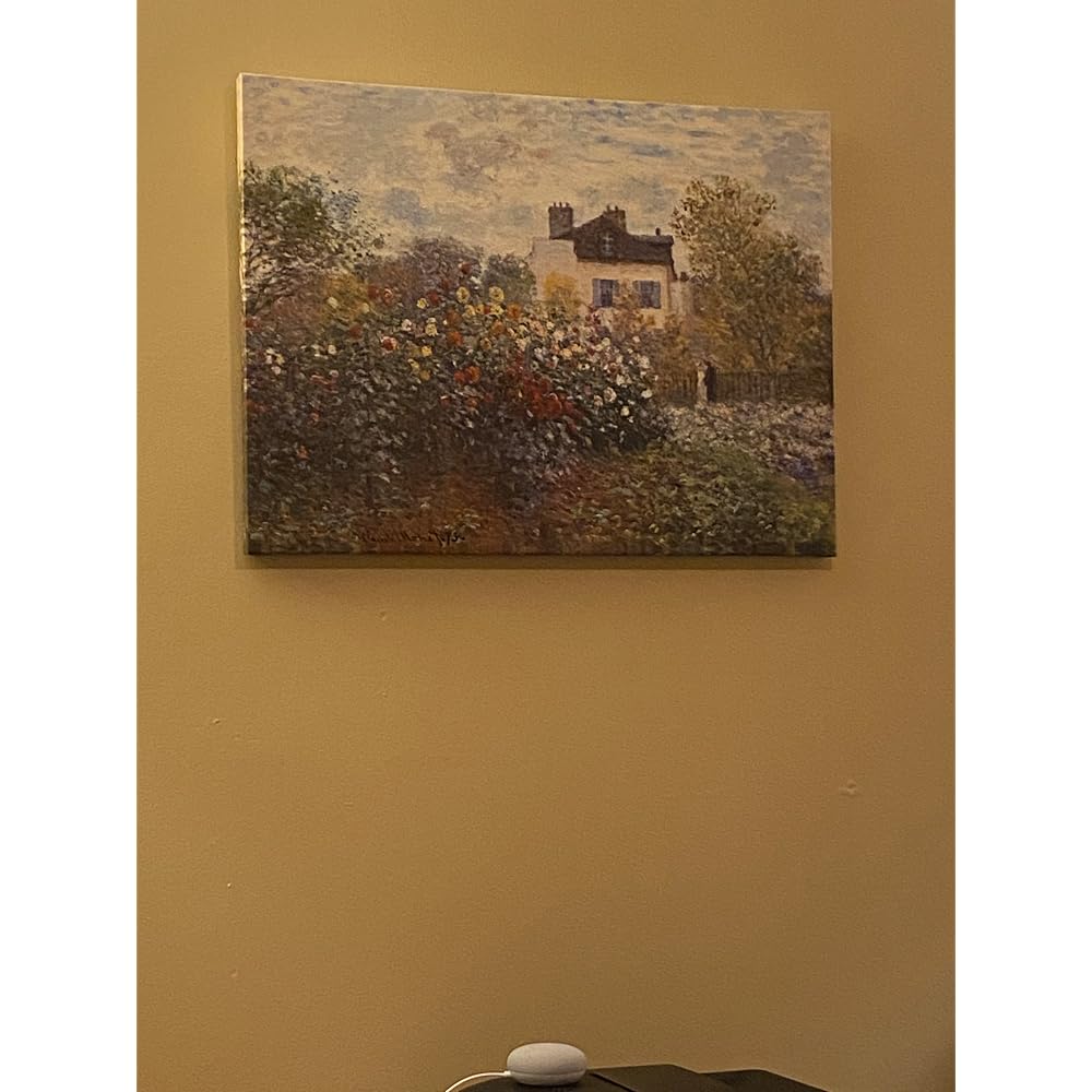 Wrapped Canvas Wall Art - Claude Monet 'The Artist's Garden In Argenteuil' Wall Art for Living Room, Bedroom, or Office Décor - 24x32