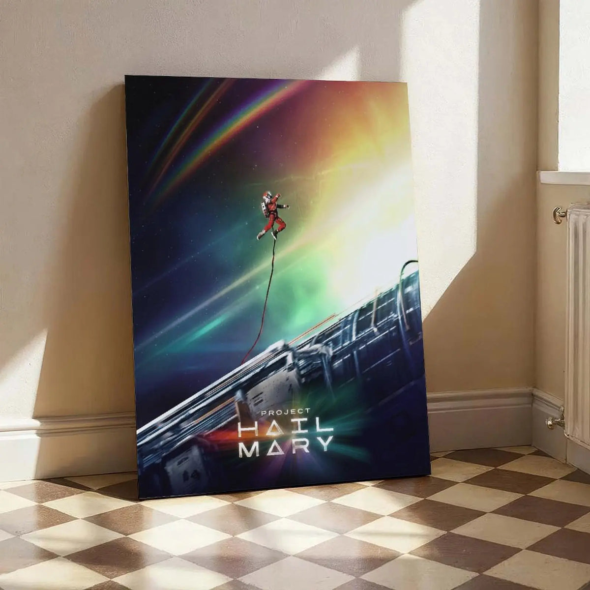 Project Hail Mary Cinema Movie Poster - Modern Minimalist 1-Piece Canvas Creative Design Print, Ready-to-Hang Home Decor Decoration Items, Graphic Picture Image for Living Room Display